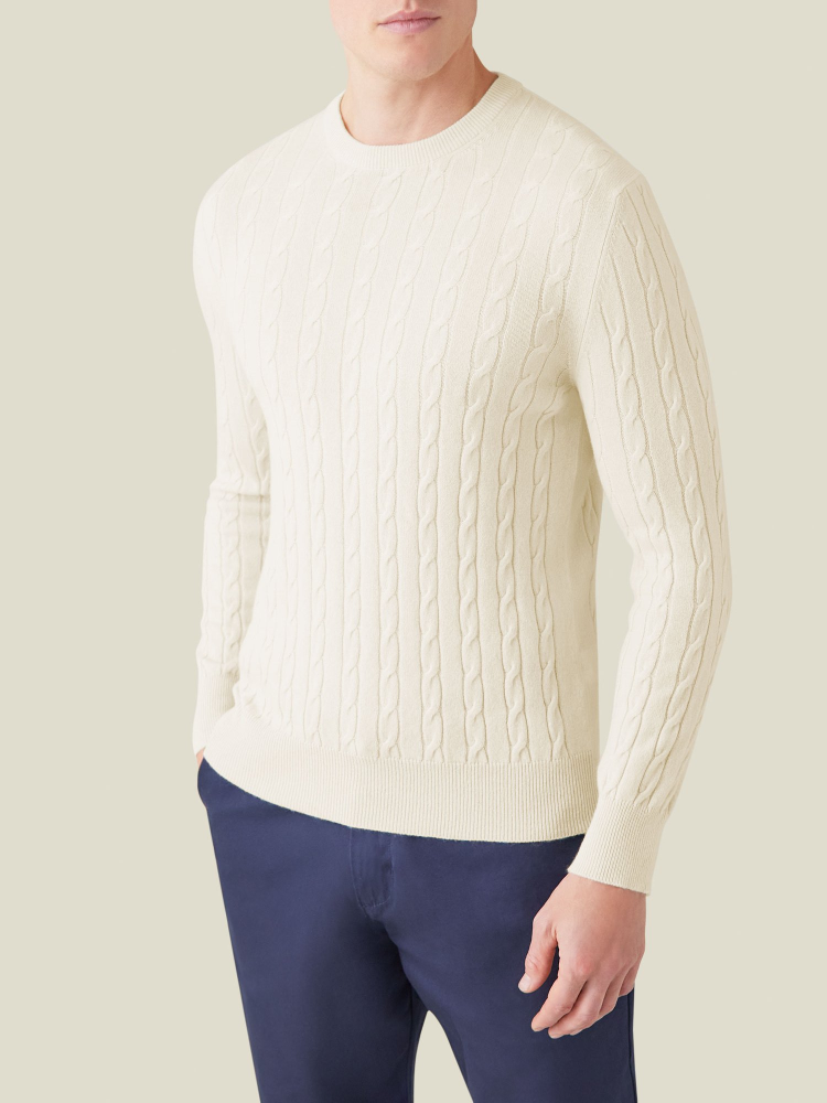 Luca Faloni Maglia a treccecashmere a 2 fili