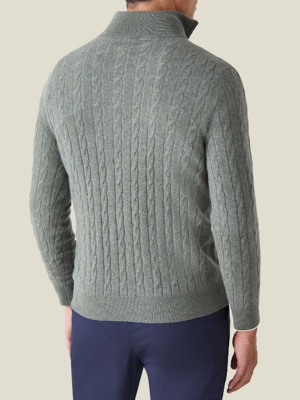 Luca Faloni maglia mezzocollo a trecce con zipcashmere a 2 fili I Più Venduti