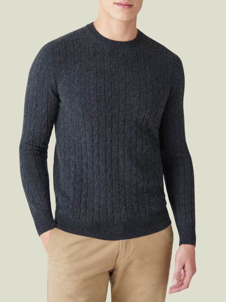 Luca Faloni Maglia a treccecashmere a 2 fili