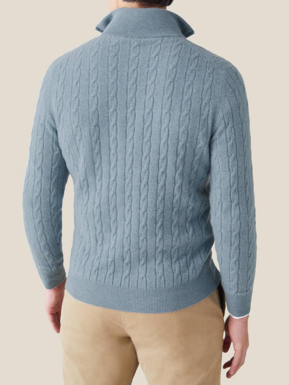 Luca Faloni maglia mezzocollo a trecce con zipcashmere a 2 fili Negozio
