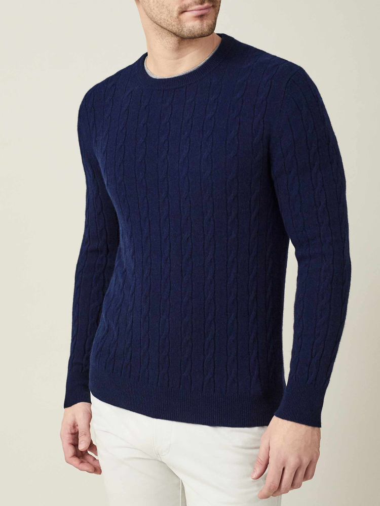 Luca Faloni Maglia a treccecashmere a 2 fili