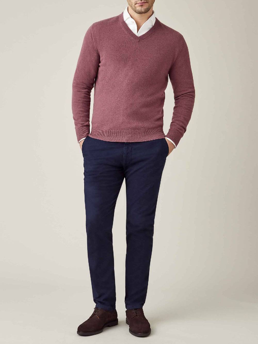 Luca Faloni Scollo a Vcashmere a 2 fili Spedizione Gratuita
