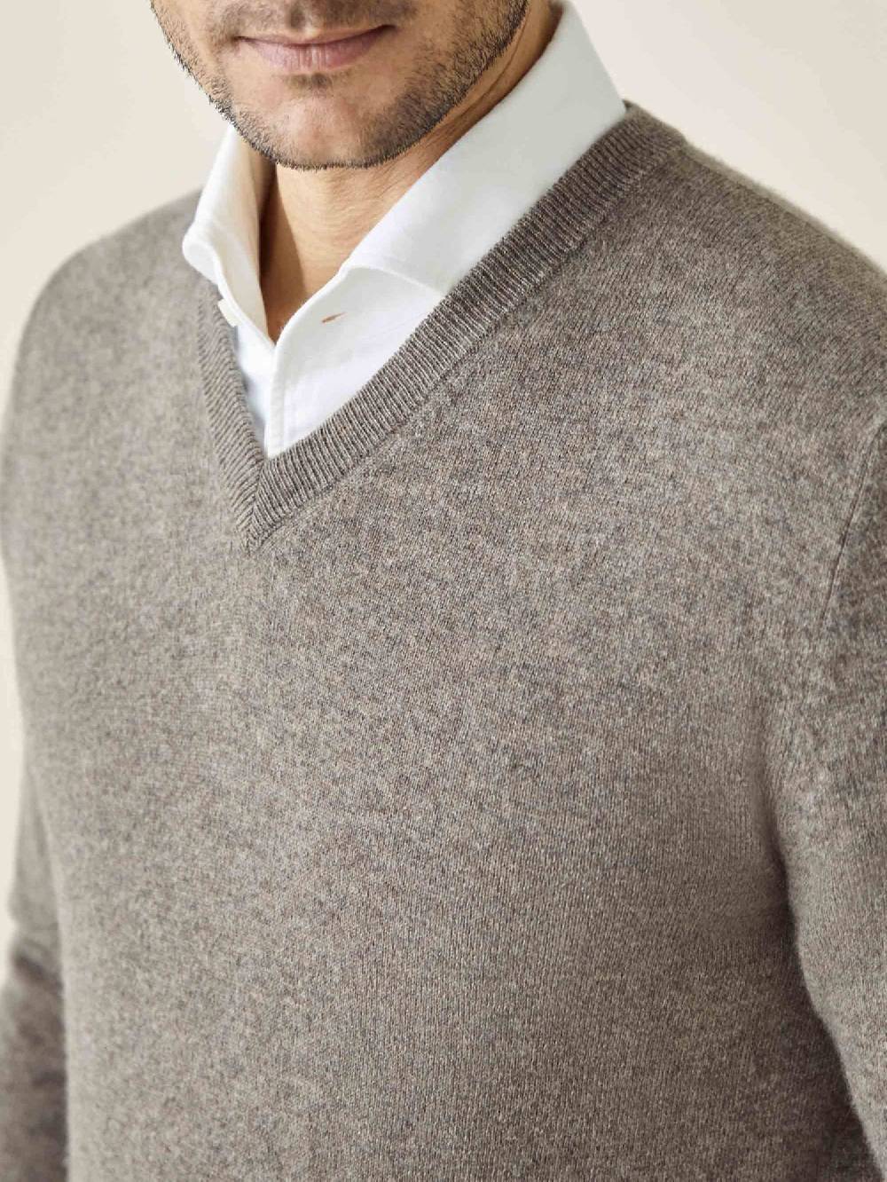 Luca Faloni Scollo a Vcashmere a 2 fili Qualità Garantita