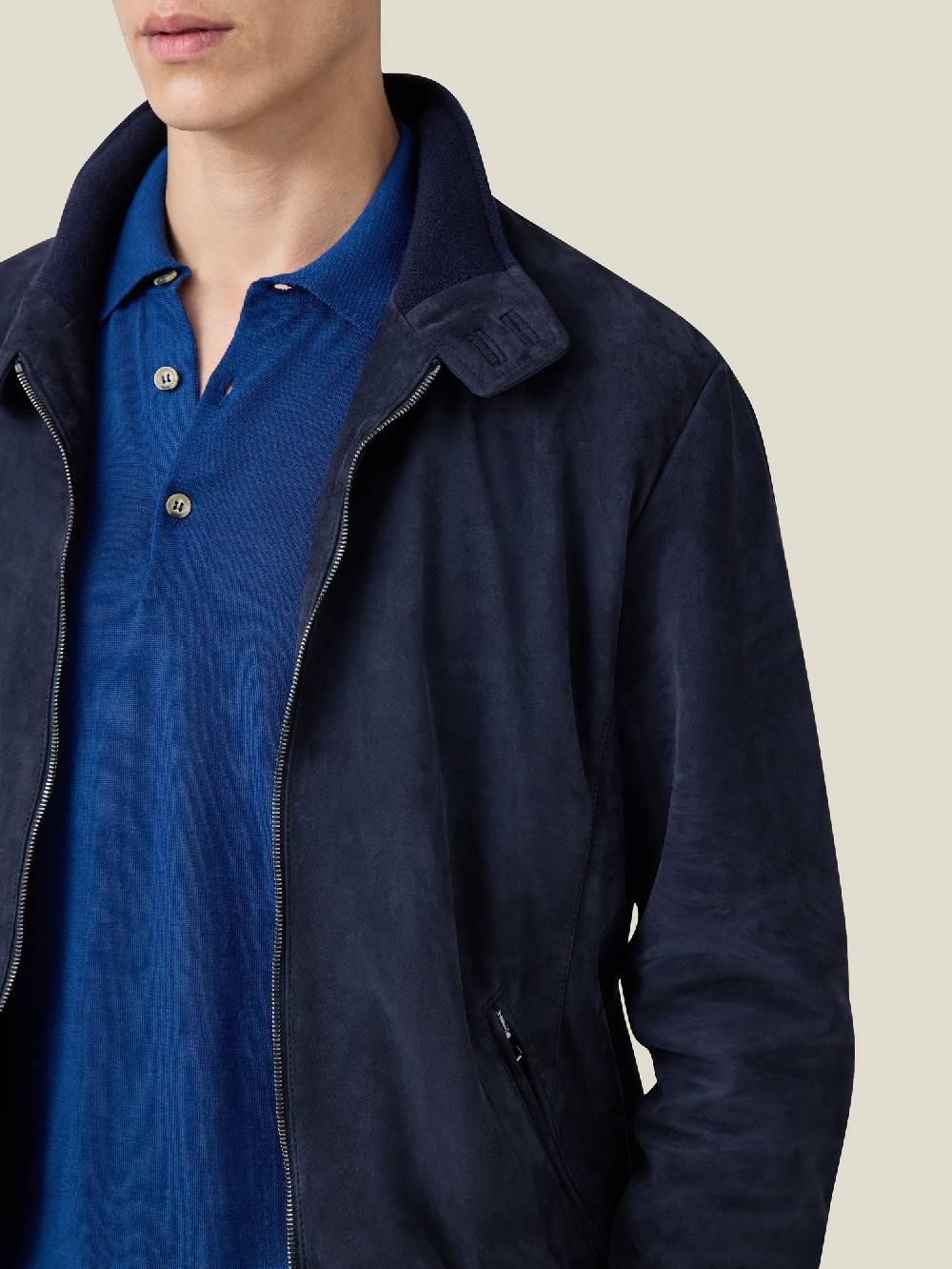 Luca Faloni Giacca bomber classicaPelle scamosciata di capra Prezzo Ridotto