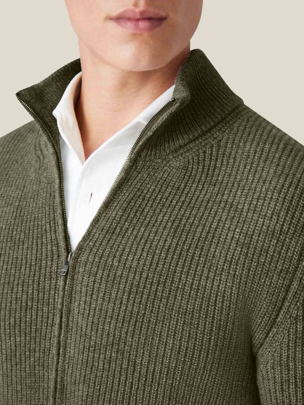 Luca Faloni Zip Cardigan4-Ply Cashmere Sconti VIP