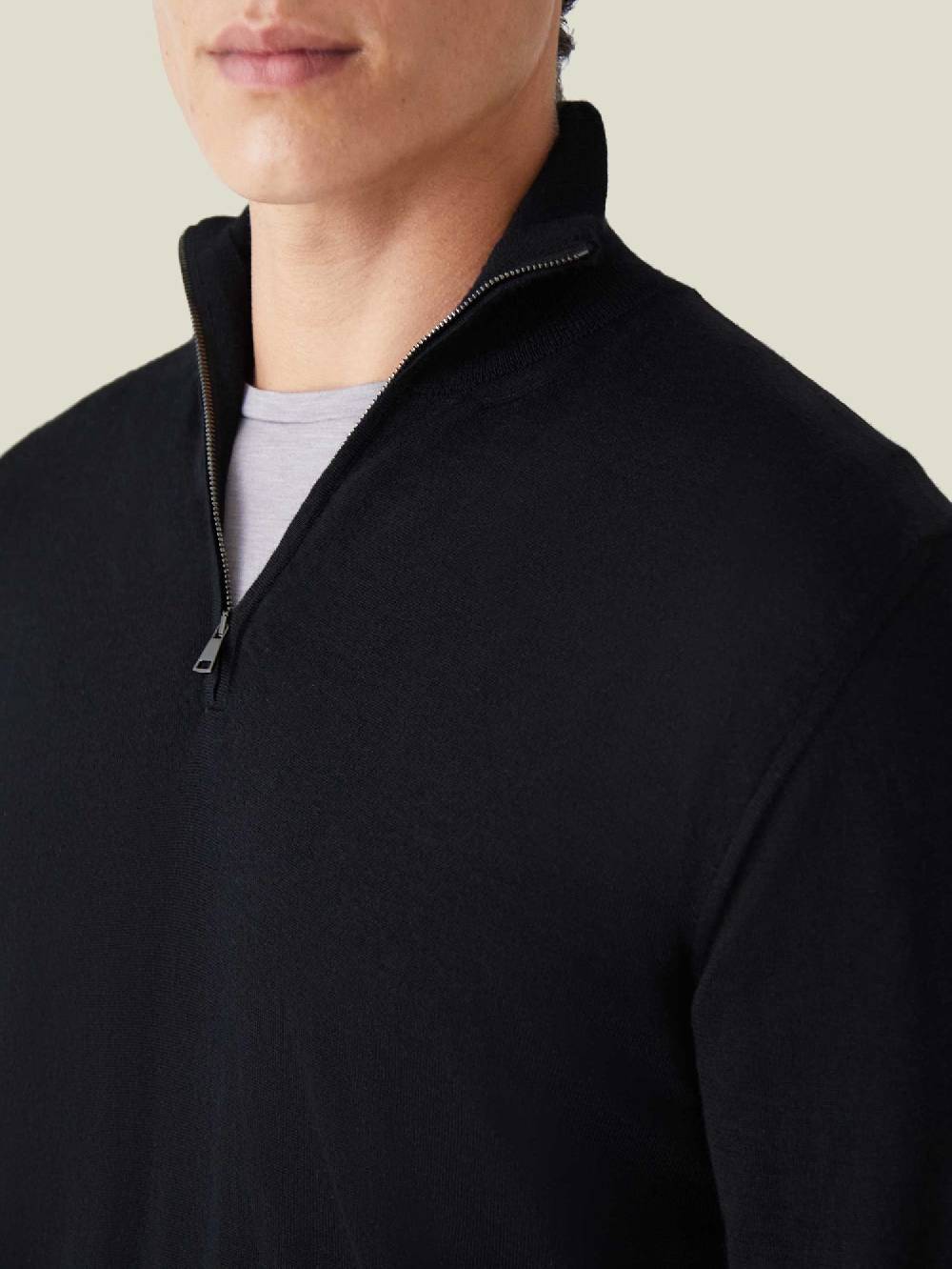 Luca Faloni Maglia con collo mezza zipSeta-Cashmere 2025