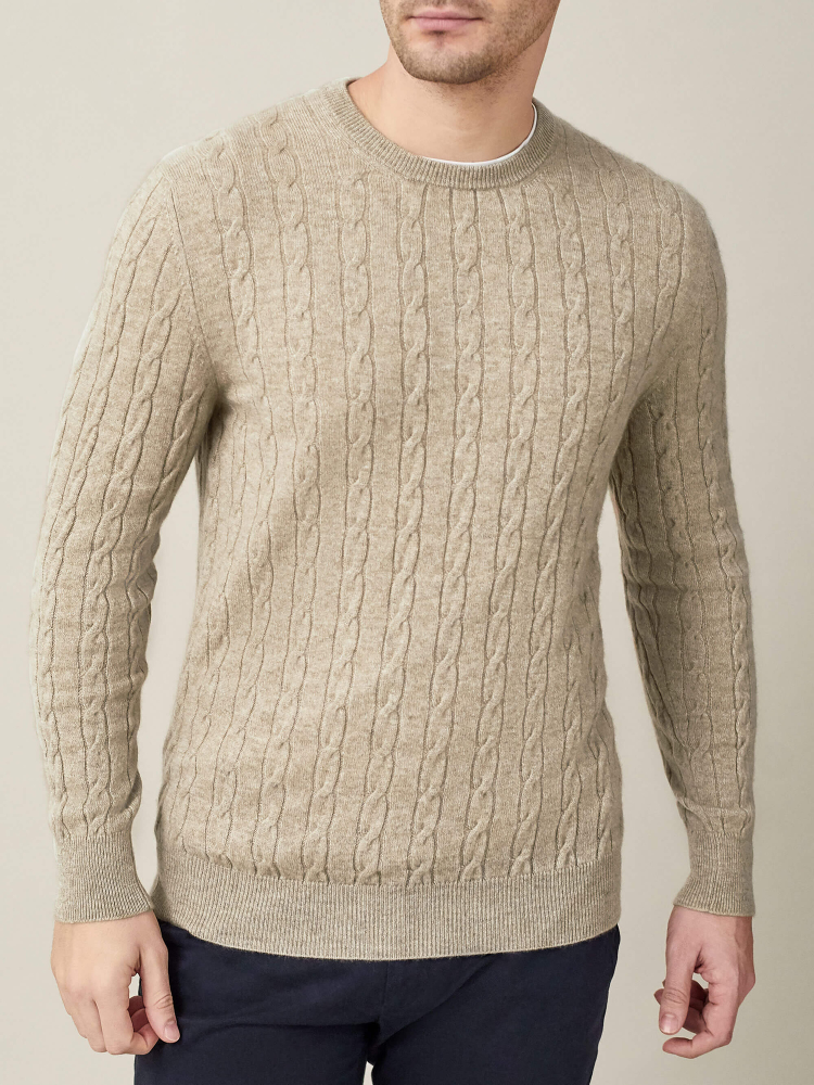 Luca Faloni Maglia a treccecashmere a 2 fili