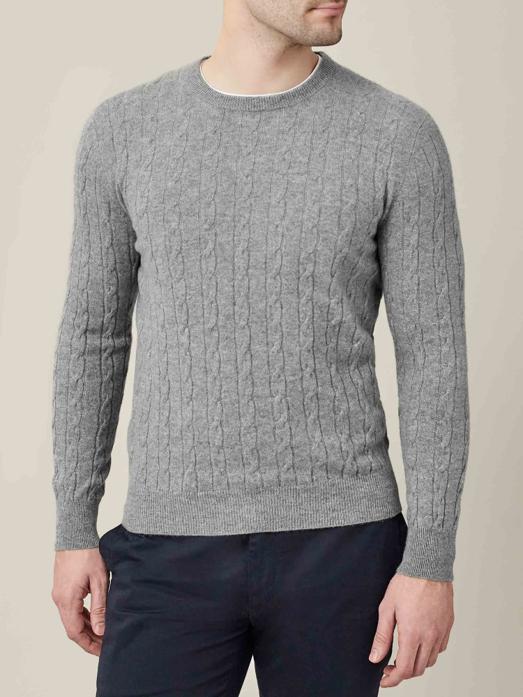 Luca Faloni Maglia a treccecashmere a 2 fili