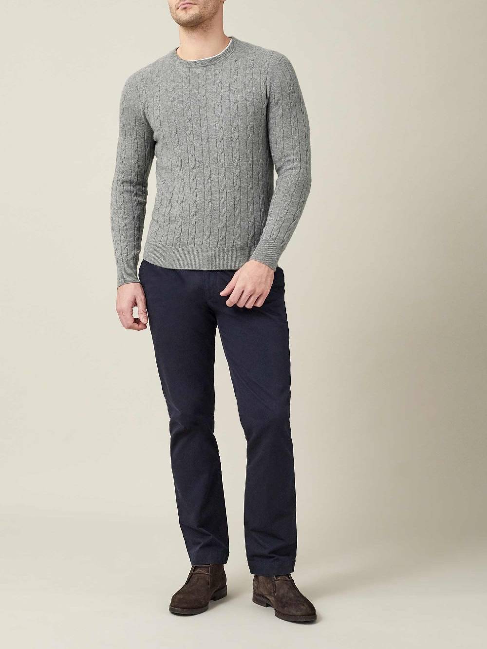 Luca Faloni Maglia a treccecashmere a 2 fili Sottocosto