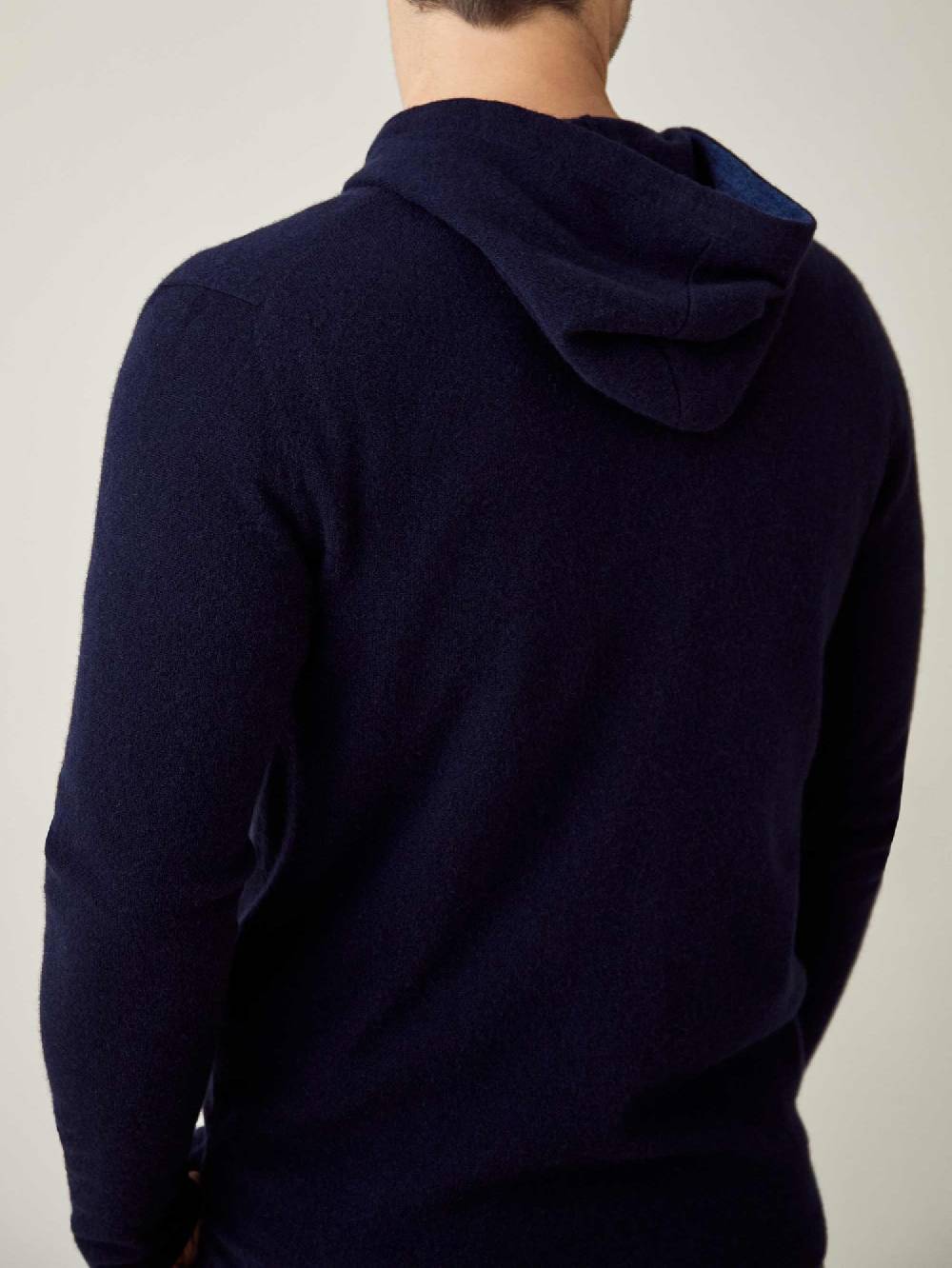 Luca Faloni Felpa con cappuccio e zipcashmere a 2 fili Italia