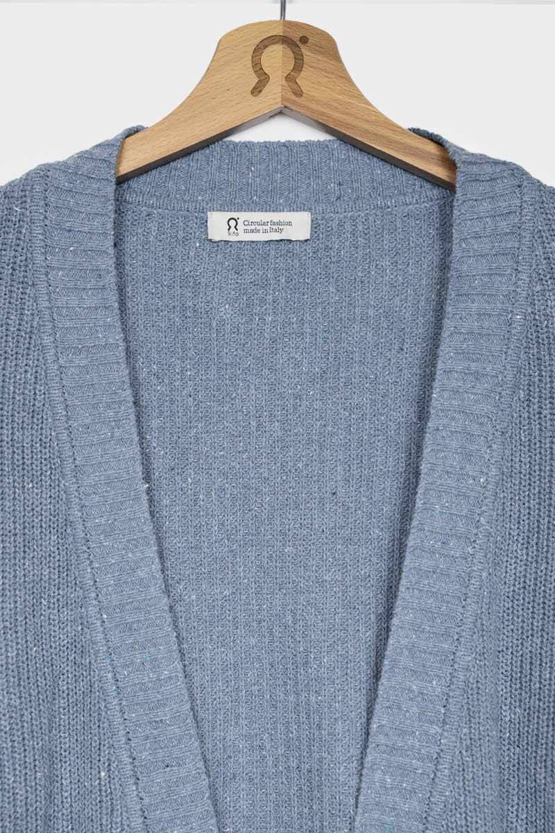 Rifò CARA Cardigan Donna Cotone Jeans Rigenerato Shopping Online