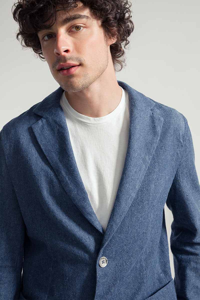 Rifò CURZIO Blazer Uomo Jeans Rigenerato Saldi Di Fabbrica
