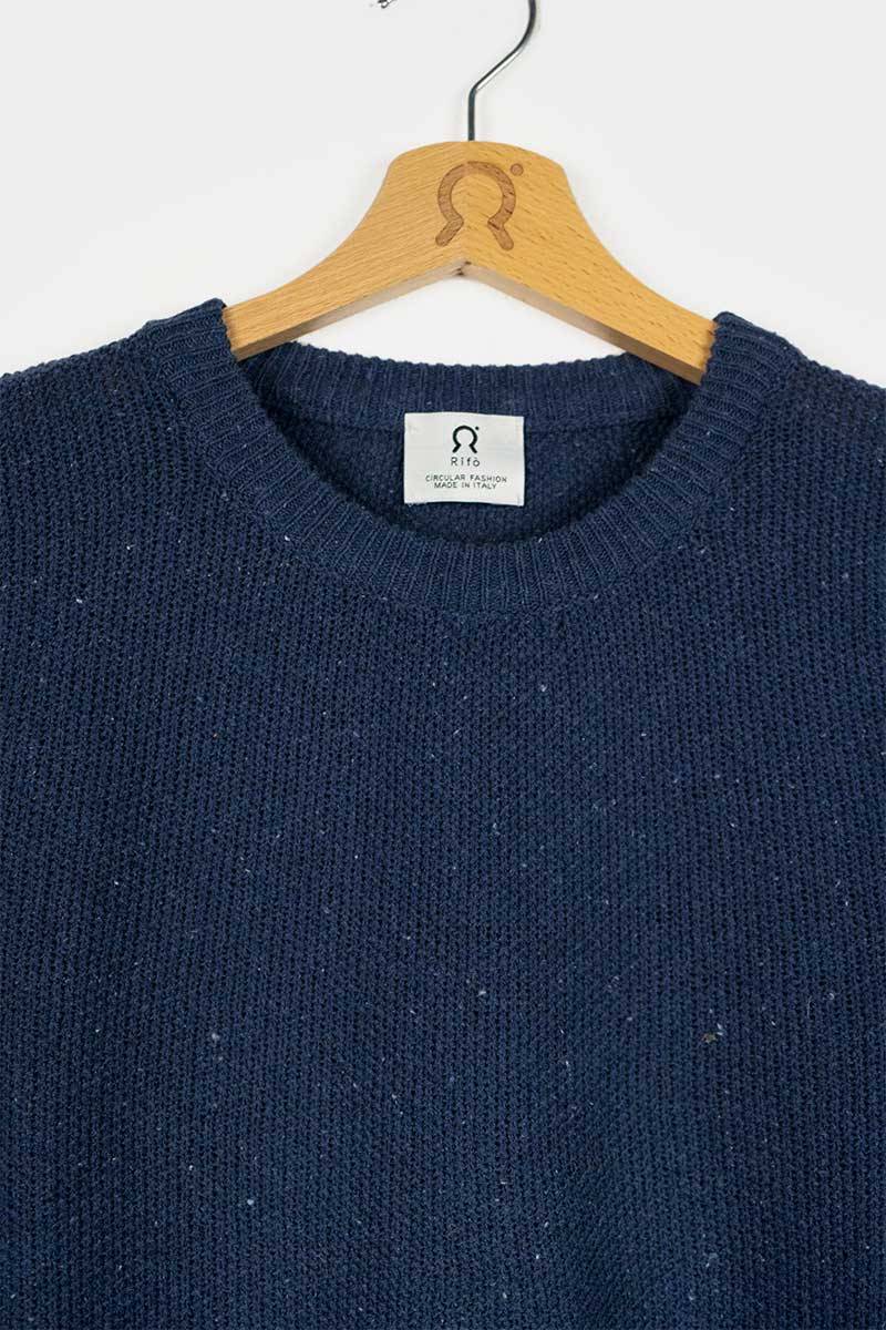 Rifò GINO Maglia Uomo Cotone Jeans rigenerato Pezzi Unici