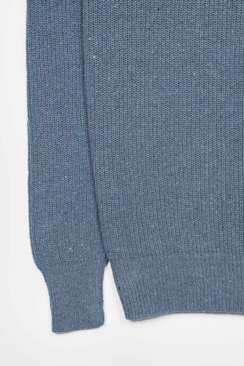 Rifò VITTORIO Maglia Girocollo Uomo Cotone Jeans Rigenerato Consegna Veloce