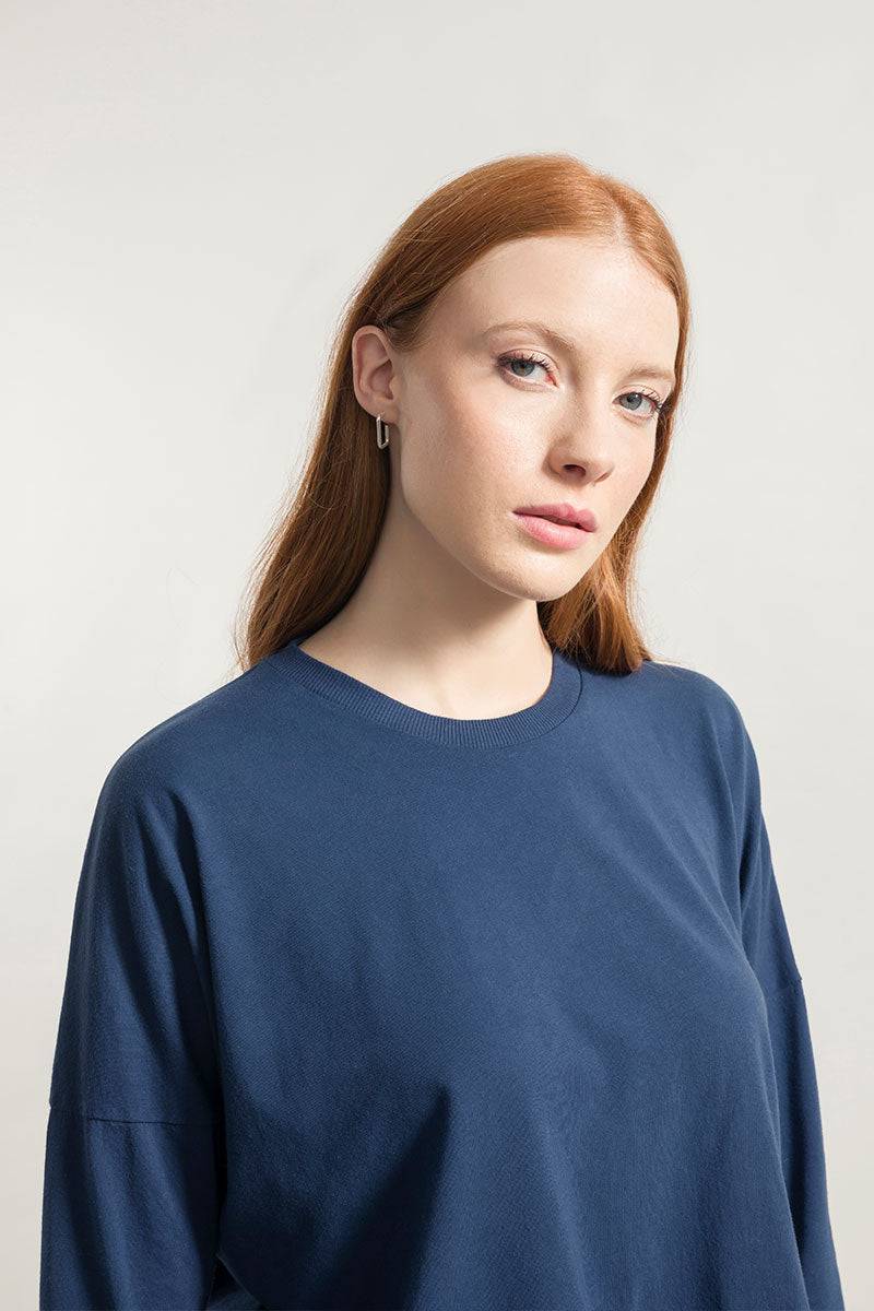 Rifò ZOE Maglia Maniche Lunghe Donna Cotone Rigenerato Officina