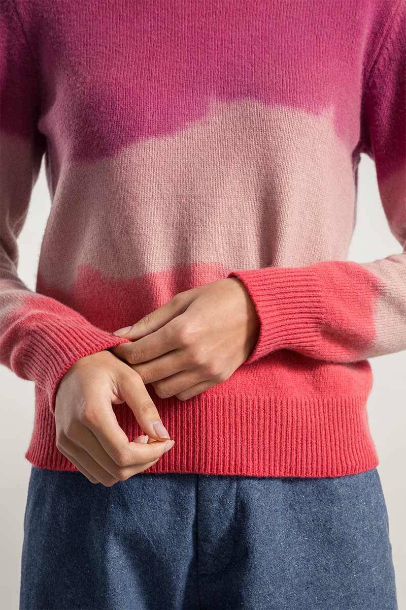 Rifò FIAMMETTA Maglia Girocollo Donna Cashmere Rigenerato Qualità Garantita