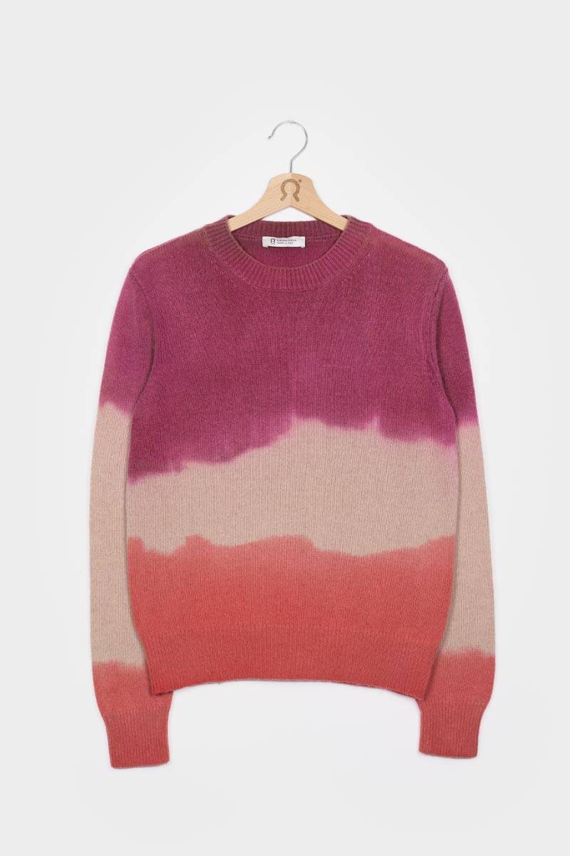 Rifò FIAMMETTA Maglia Girocollo Donna Cashmere Rigenerato Qualità Garantita