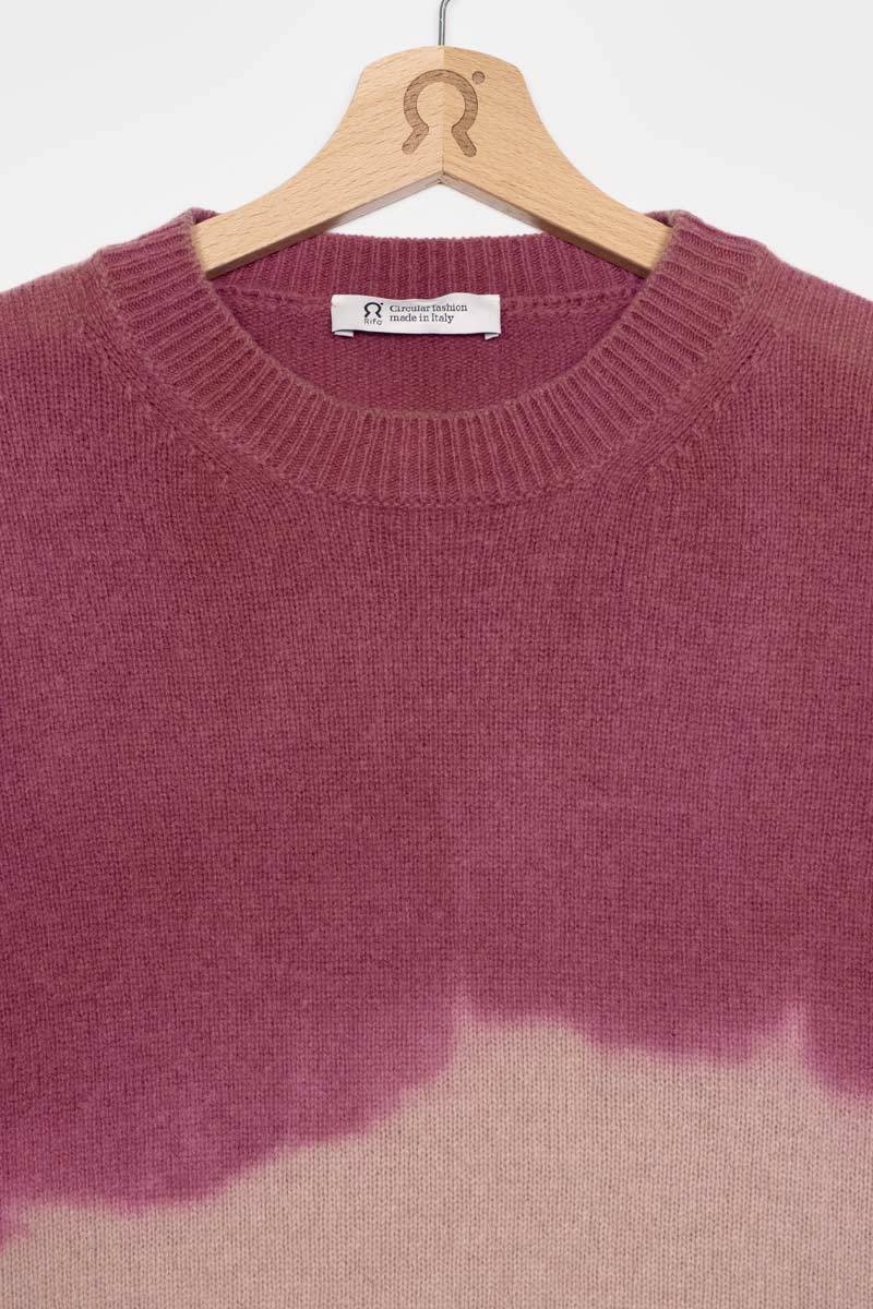 Rifò FIAMMETTA Maglia Girocollo Donna Cashmere Rigenerato Qualità Garantita
