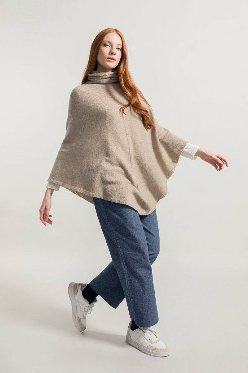 Rifò ELISABETTA Poncho Donna Cashmere Rigenerato Sottocosto