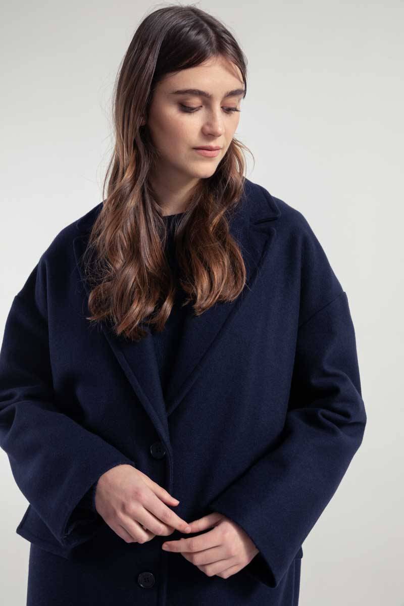 Rifò MARA Cappotto Donna Lana Rigenerata Qualità