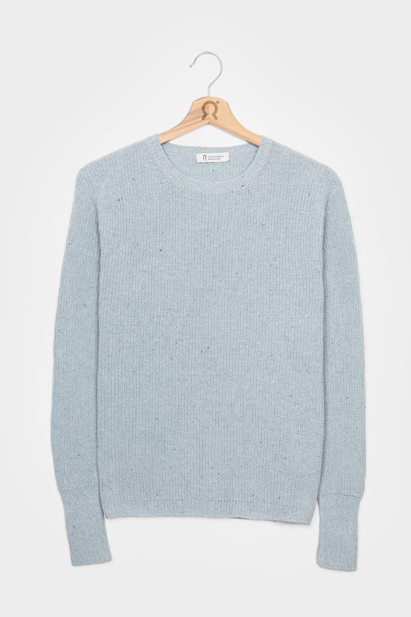 Rifò RACHELE Maglia Girocollo Donna Cotone Jeans Rigenerato In Vendita