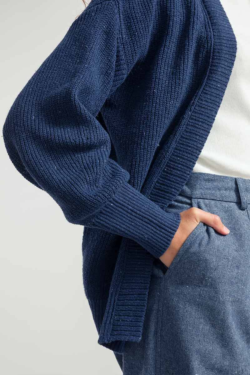 Rifò CARA Cardigan Donna Cotone Jeans Rigenerato Vendita Economica