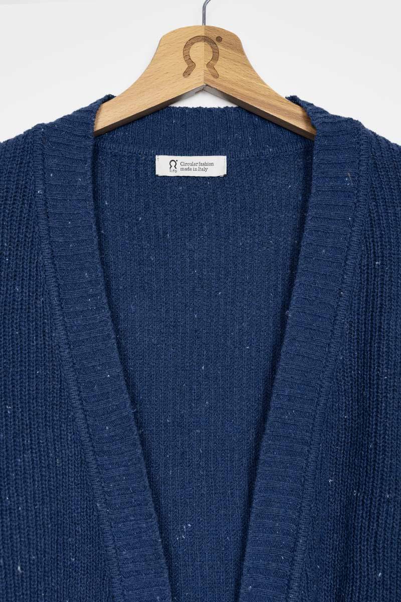 Rifò CARA Cardigan Donna Cotone Jeans Rigenerato Vendita Economica