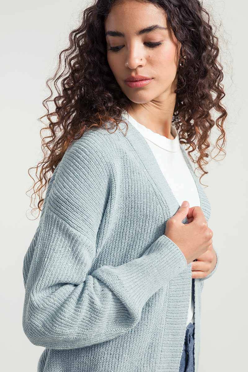 Rifò CARA Cardigan Donna Cotone Jeans Rigenerato Saldi Di Fabbrica