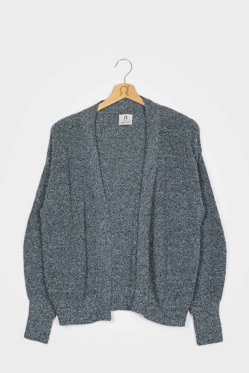Rifò CARA Cardigan Donna Cotone Jeans Rigenerato Vendite Flash