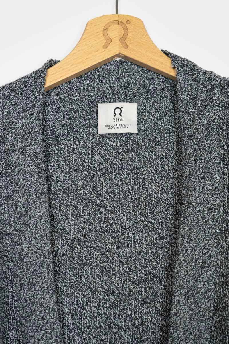 Rifò CARA Cardigan Donna Cotone Jeans Rigenerato Vendite Flash