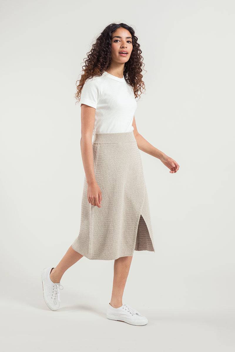 Rifò COMETA Gonna a Portafoglio in Maglia Donna Cotone Rigenerato Offerte speciali