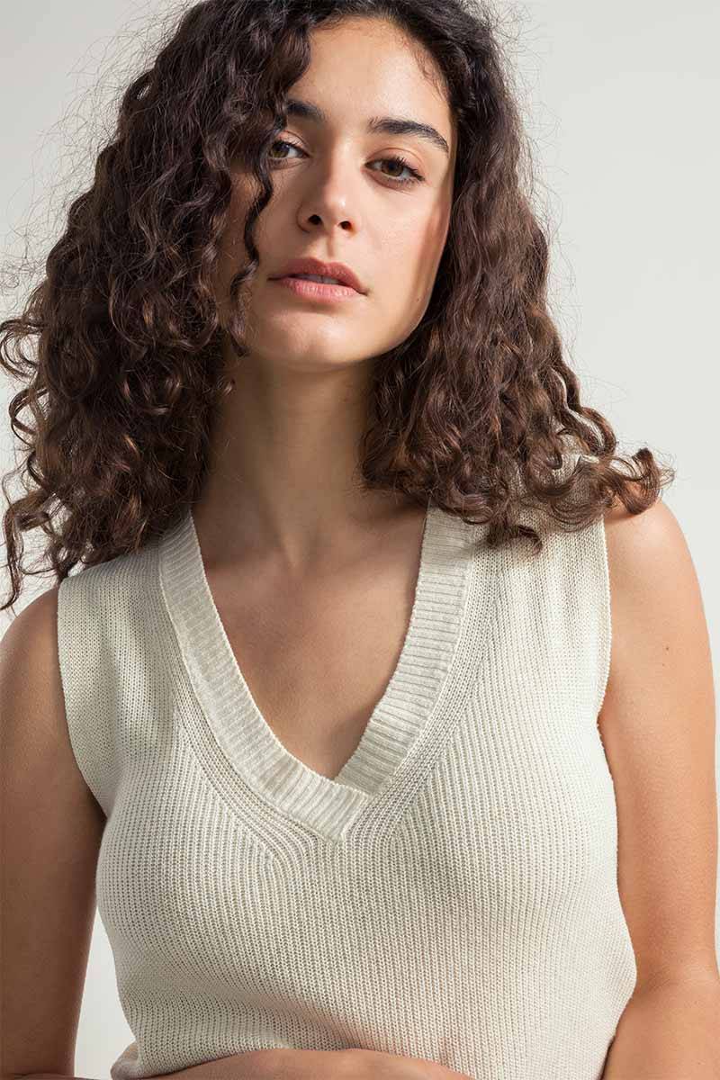 Rifò GAIA Canotta Donna Seta Rigenerata Enormi risparmi
