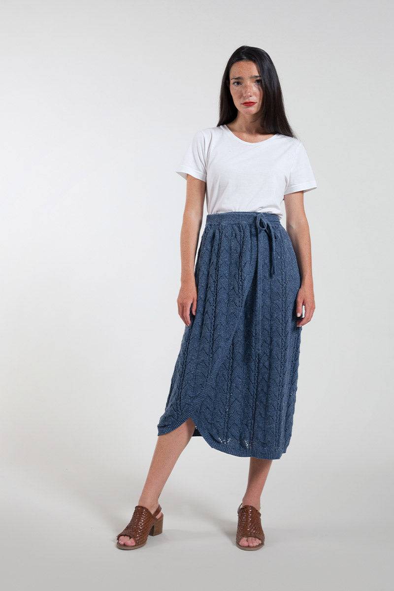 Rifò LAUREN Gonna Donna Cotone Jeans Rigenerato Latest stili