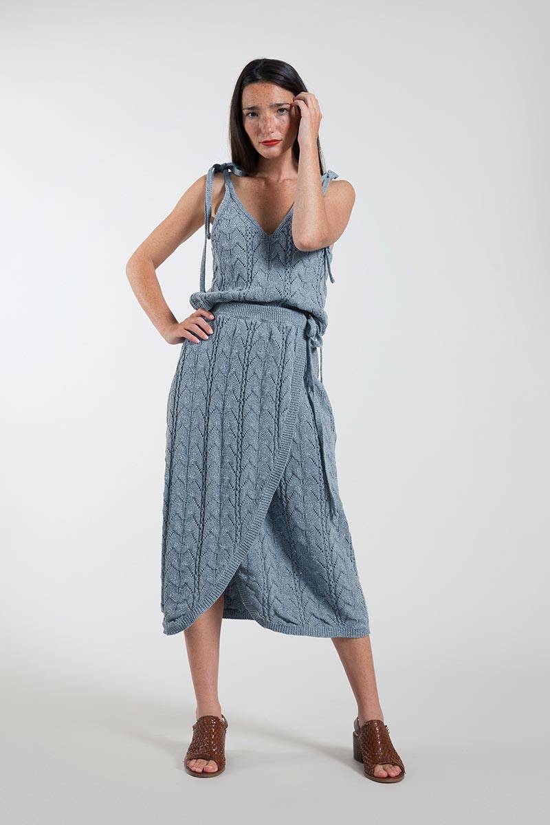 Rifò LAUREN Gonna Donna Cotone Jeans Rigenerato Ultimi due giorni