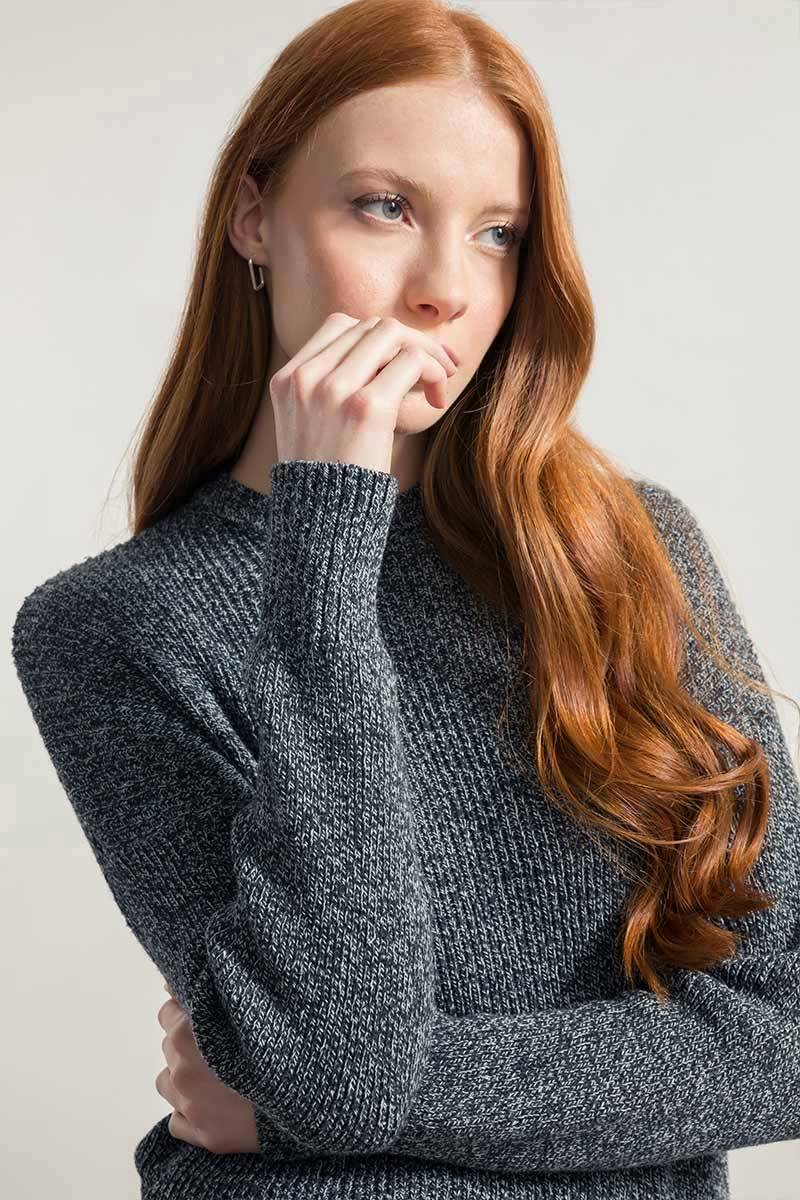 Rifò DARIA Maglia Donna Cotone Jeans Rigenerato Promozione temporanea