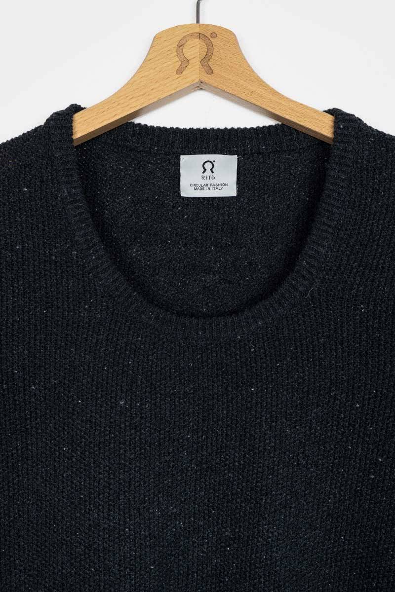 Rifò GRAZIA Maglia Donna Cotone Jeans rigenerato Fino al 60% di sconto