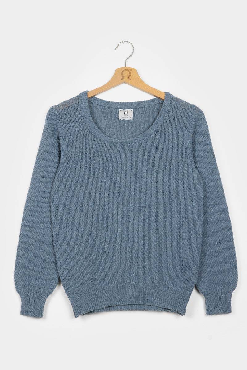 Rifò GRAZIA Maglia Donna Cotone Jeans rigenerato Only for today