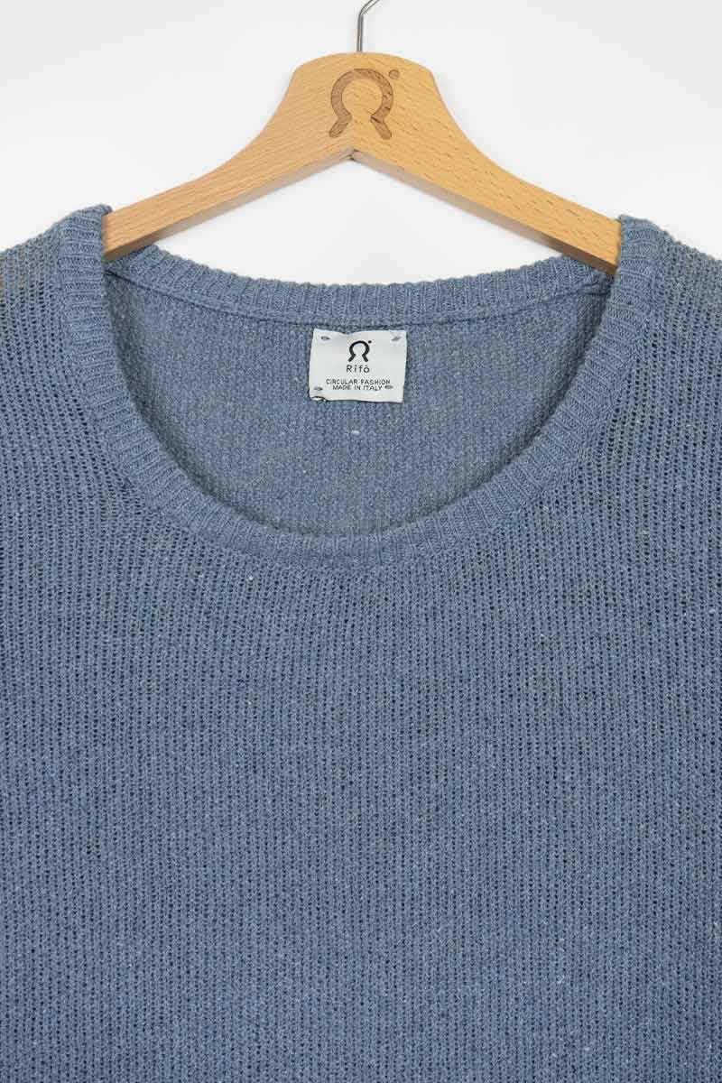 Rifò GRAZIA Maglia Donna Cotone Jeans rigenerato Only for today