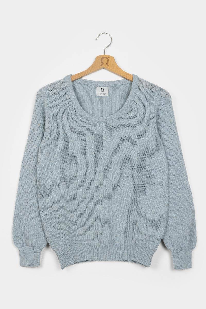 Rifò GRAZIA Maglia Donna Cotone Jeans rigenerato Offerta speciale della fabbrica