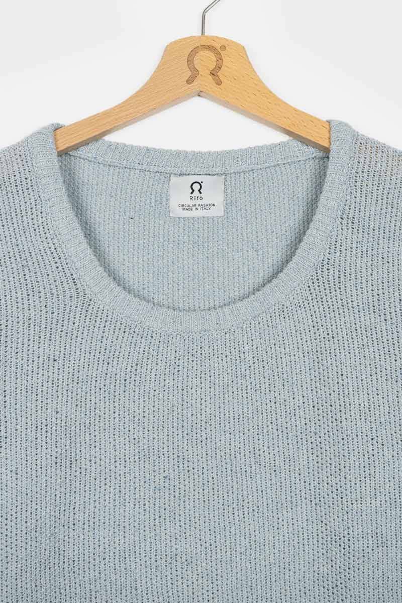Rifò GRAZIA Maglia Donna Cotone Jeans rigenerato Offerta speciale della fabbrica
