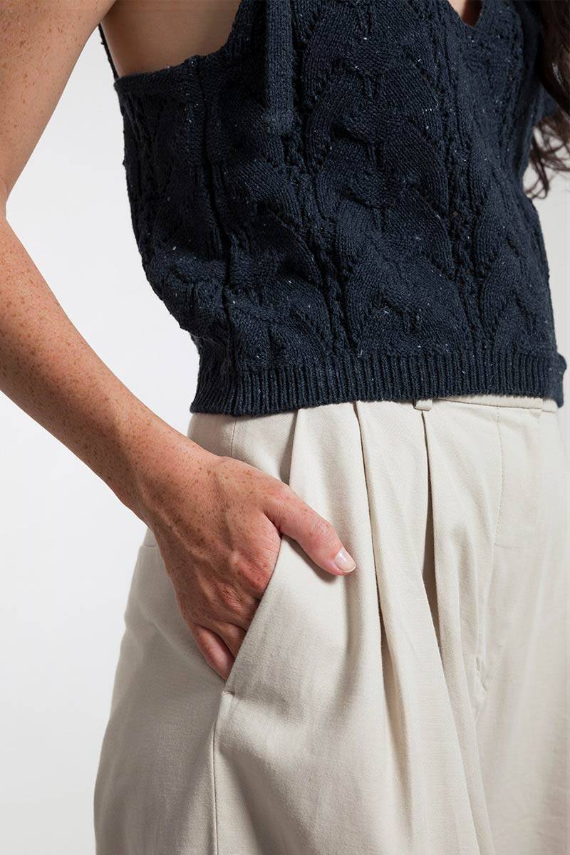 Rifò RENÉ Top Donna Cotone Jeans Rigenerato Fino al 55% di sconto