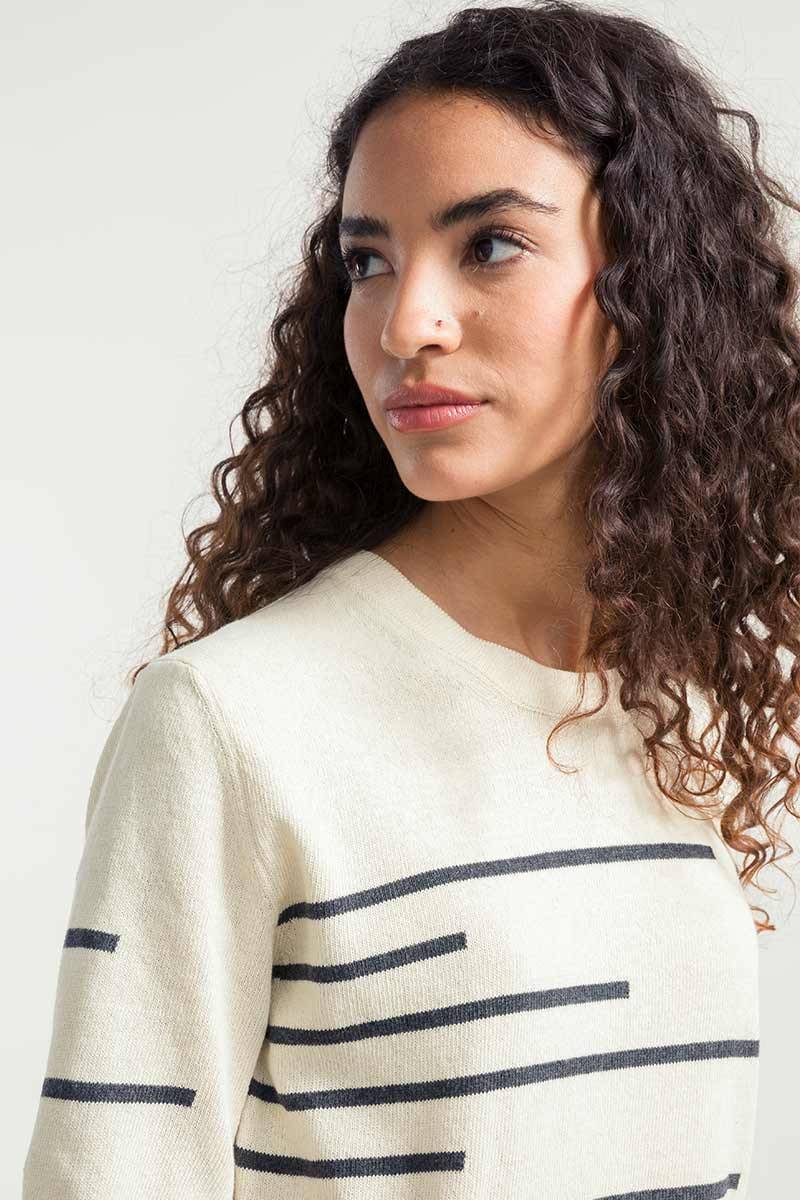 Rifò CLIO Maglia Donna Righe Cotone Rigenerato Solo un giorno rimasto
