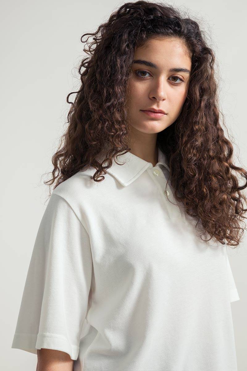 Rifò LUDO Maglia Polo Donna Cotone Rigenerato Super sconto