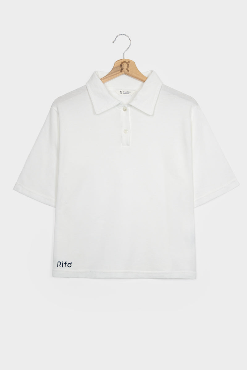 Rifò LUDO Maglia Polo Donna Cotone Rigenerato Super sconto