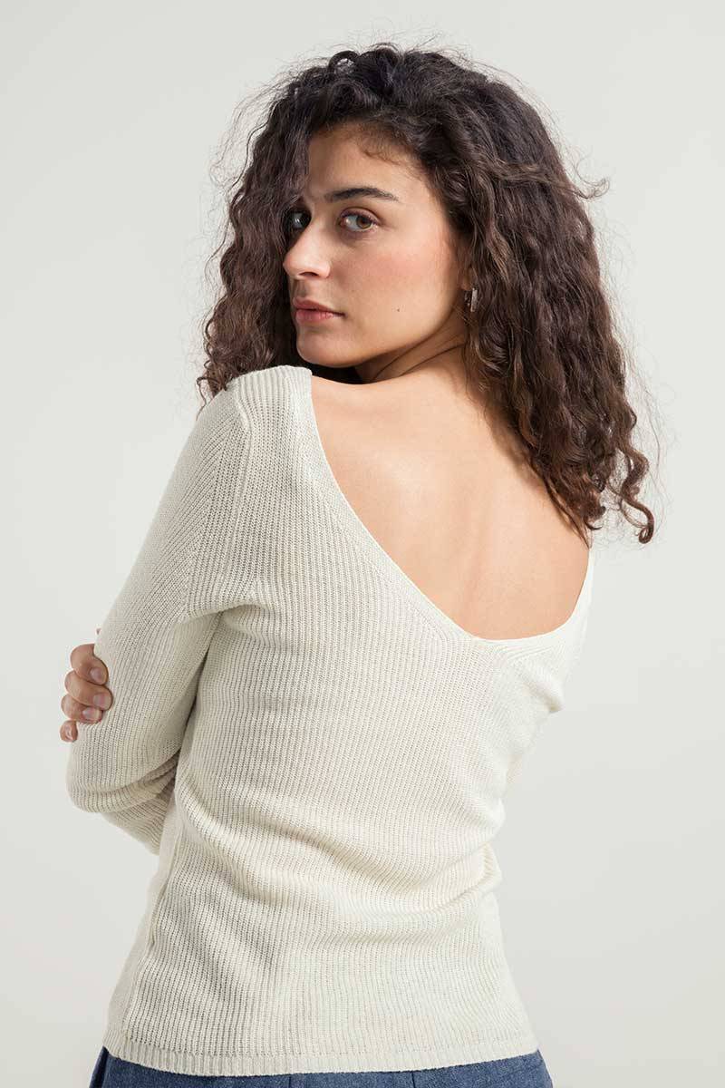 Rifò GISELLE Maglia Donna Seta Rigenerata Officina