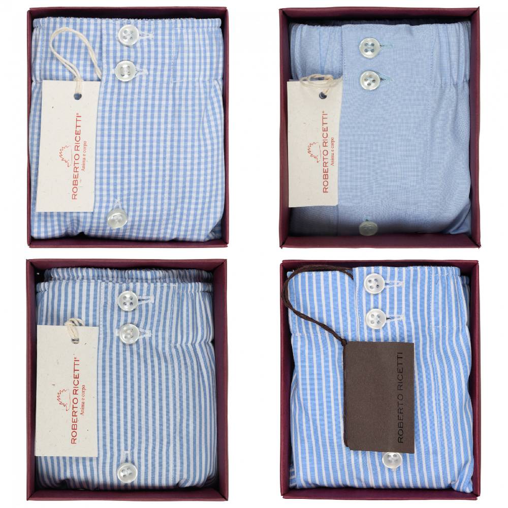 Roberto Ricetti SET "AZZURRO" - BOXER SUPPORT DB1 - SIZE 46 Qualità Garantita