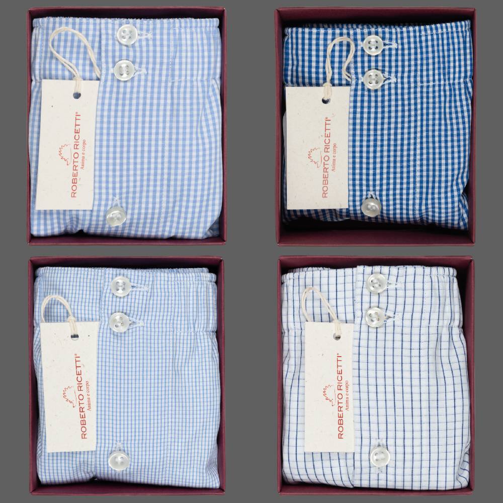 Roberto Ricetti SET "CHECK" - BOXER SUPPORT DB1 - SIZE 54 Nuova