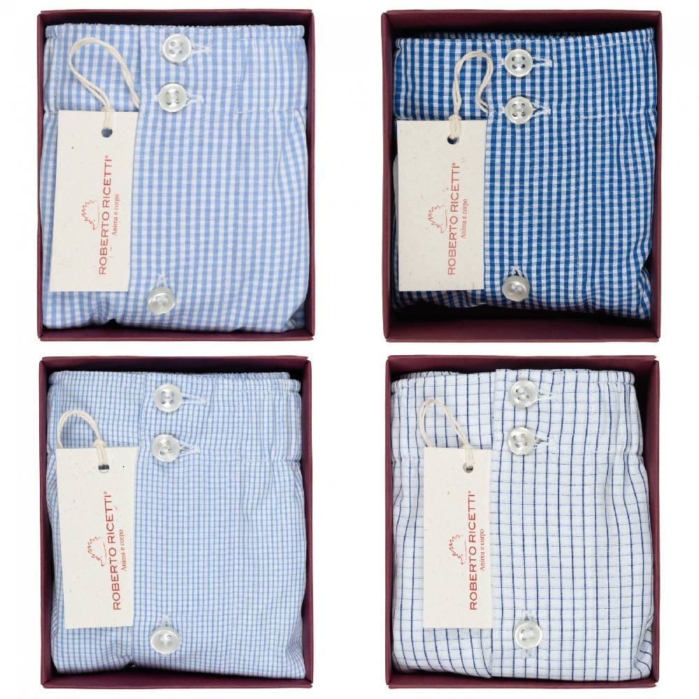 Roberto Ricetti SET "CHECK" - BOXER SUPPORT DB1 - SIZE 54 Nuova