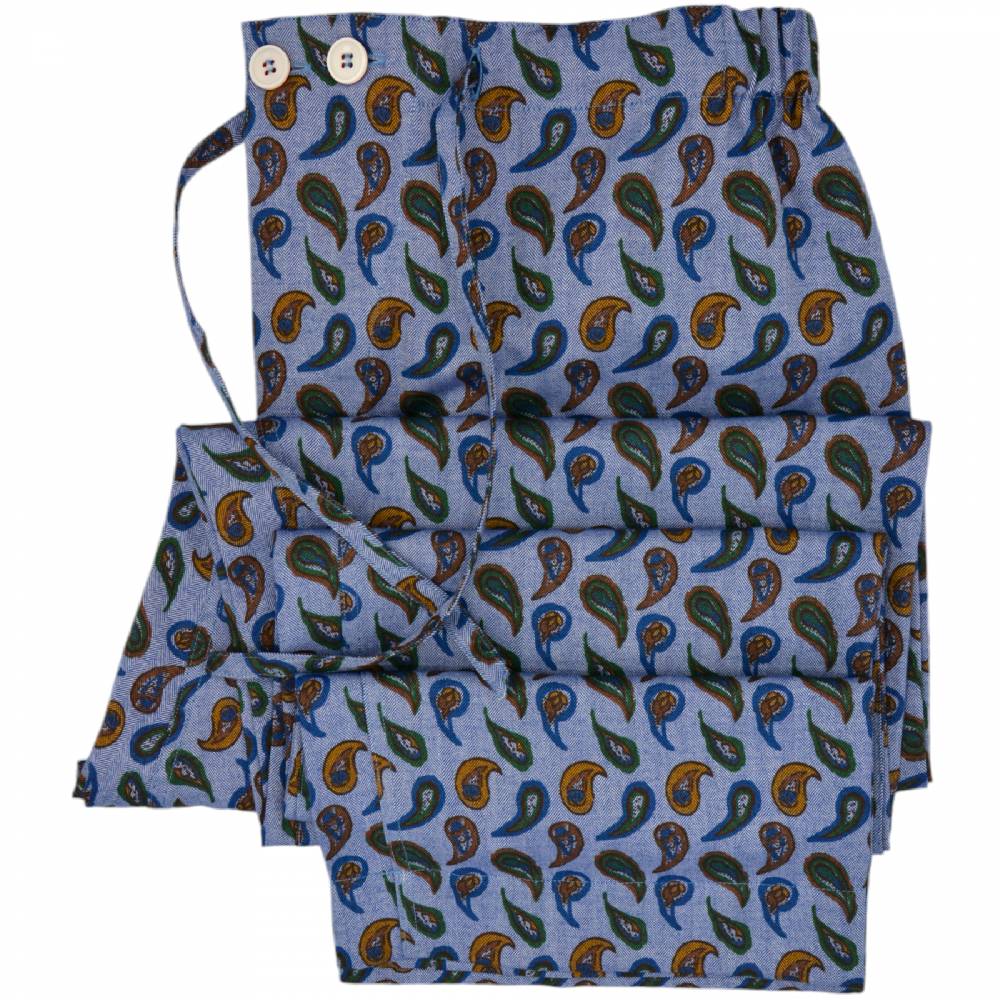 Roberto Ricetti PIGIAMA VENEZIA LUNGO - CALDO COTONE STAMPA PAISLEY Fino Al -60%