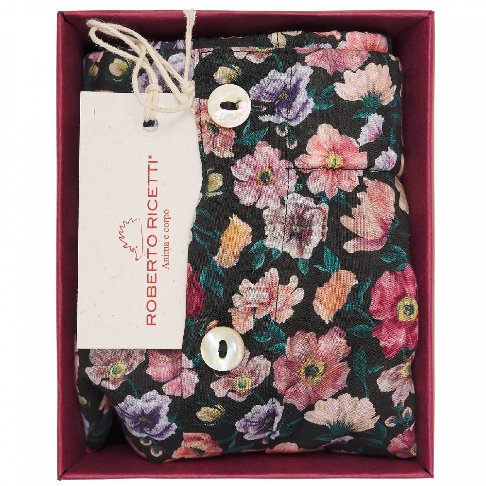 Roberto Ricetti BOXER COULOTTE DONNA - FIORE BASE NERA Fino Al -60%